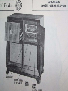 coronado model 05ra1-43-7901a am fm radio phono sams photofact manual coronado model 05ra1-43-7901a am fm radio phono sams photofact manual