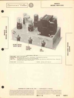 masco model mhp-110x 6 tube audio amplifier sams photofact manual masco model mhp-110x 6 tube audio amplifier sams photofact manual