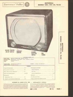 motorola model 12k2 12t3 tv television receiver sams photofact manual motorola model 12k2 12t3 tv television receiver sams photofact manual