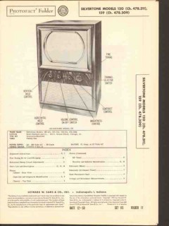 silvertone model 120 159 tv television receiver sams photofact manual