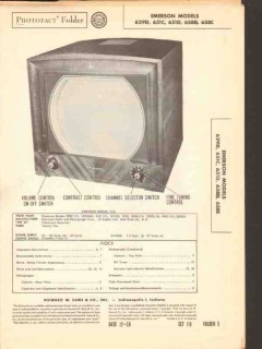 emerson model 629d 651c 651d 658b 658c tv sams photofact manual