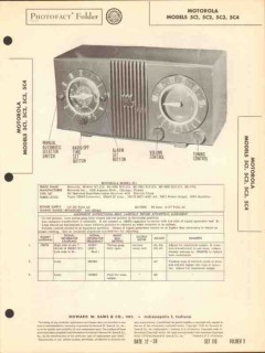 motorola model 5c1 2 3 4 am radio receiver clock sams photofact manual