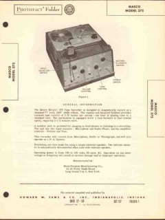 masco model 375 magnetic tape recorder sams photofact manual masco model 375 magnetic tape recorder sams photofact manual