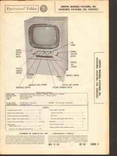 zenith model h2328ez h2352rz h2353ez tv receiver sams photofact manual zenith model h2328ez h2352rz h2353ez tv receiver sams photofact manual