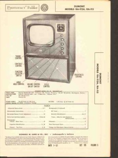dumont models ra-112a 113 tv fm radio receiver sams photofact manual dumont models ra-112a 113 tv fm radio receiver sams photofact manual