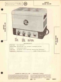 masco model ma-8n 4 tube audio amplifier sams photofact manual masco model ma-8n 4 tube audio amplifier sams photofact manual