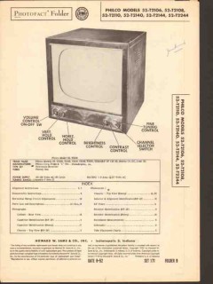 philco model 52-t2106 08 10 40 44 tv receiver sams photofact manual