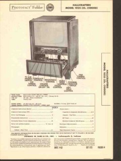 hallicrafters model 1025 tv television receiver sams photofact manual