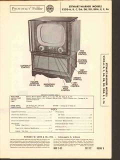 stewart-warner model 9202-xx series tv receiver sams photofact manual