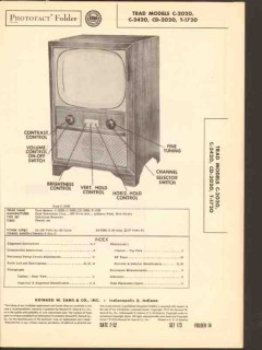 trad model c-2x20 cd-2020 t-1720 tv television sams photofact manual