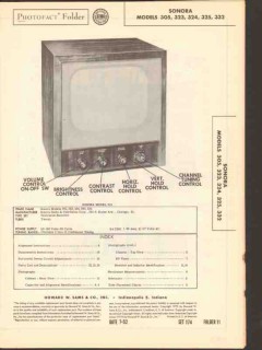 sonora model 305 323 324 325 332 tv television sams photofact manual sonora model 305 323 324 325 332 tv television sams photofact manual