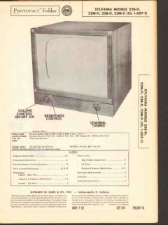 sylvania model 22b-11 22m-11 23b-11 23m-11 tv sams photofact manual