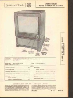 westinghouse model h-688k24 television receiver sams photofact manual