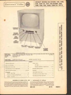 crosley model du-20 du du-21 series television sams photofact manual
