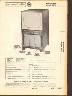 mirrortone model 20pc tv television receiver sams photofact manual