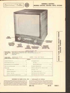 general electric model 20c105 106 20t2 21c200 tv sams photofact manual