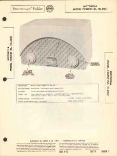 motorola model 72xm21 am fm radio receiver sams photofact manual