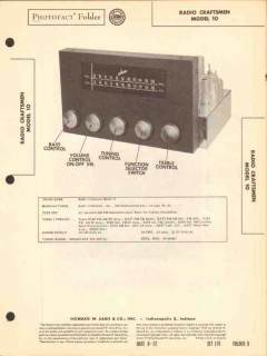 radio craftsmen model 10 am fm radio tuner sams photofact manual radio craftsmen model 10 am fm radio tuner sams photofact manual