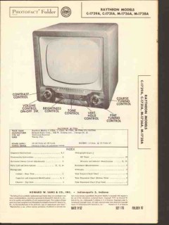 raytheon model c1729a c17231a m1726a m1728a tv sams photofact manual
