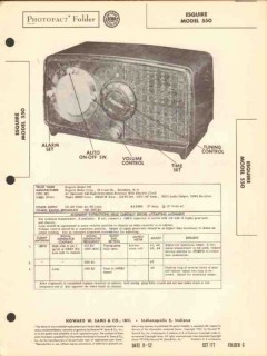 esquire model 550 5 tube am radio receiver clock sams photofact manual esquire model 550 5 tube am radio receiver clock sams photofact manual