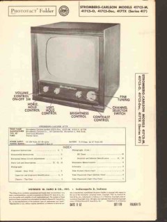 stromberg-carlson model 417tx 417c5-x series tv sams photofact manual
