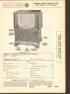 general electric model 17c111 tv television sams photofact manual