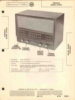 steelman model af1100 am fm radio receiver sams photofact manual steelman model af1100 am fm radio receiver sams photofact manual