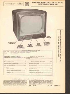 silvertone model 1161-17 1171-17 tv television sams photofact manual