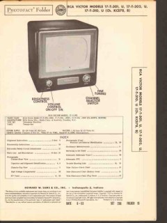 rca victor model 17t30xx 17t310x tv television sams photofact manual