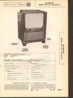 silvertone model 3174 tv television receiver sams photofact manual