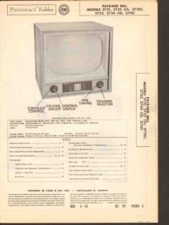 packard-bell model 272x tv television receiver sams photofact manual