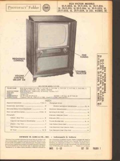 rca victor model 21-t-3xx tv television receiver sams photofact manual