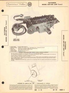 raytheon model uhf-100 television uhf tuner sams photofact manual
