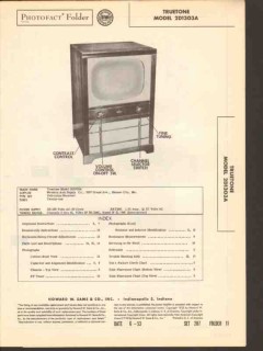 truetone model 2d1303a tv television receiver sams photofact manual
