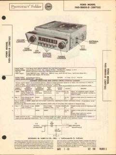 ford model fad-18805-d am car radio receiver sams photofact manual ford model fad-18805-d am car radio receiver sams photofact manual