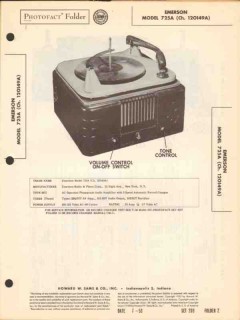 emerson model 725a 3-speed phono record changer sams photofact manual emerson model 725a 3-speed phono record changer sams photofact manual