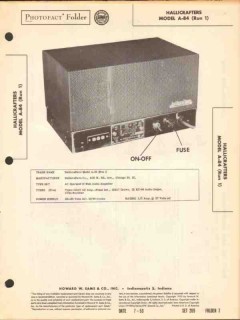 hallicrafters model a-84 10 watt audio amplifier sams photofact manual hallicrafters model a-84 10 watt audio amplifier sams photofact manual