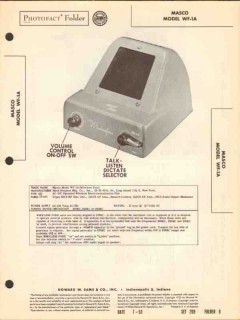 masco model wf-1a wireless intercom system sams photofact manual masco model wf-1a wireless intercom system sams photofact manual