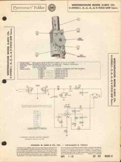westinghouse model h-802 tv uhf converter sams photofact manual