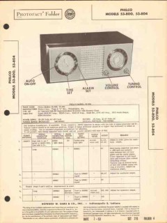 philco model 53-800 53-804 am sw radio clock sams photofact manual philco model 53-800 53-804 am sw radio clock sams photofact manual