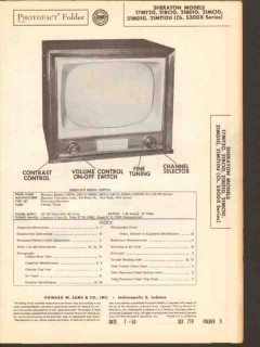 sheraton model 17mt20 21bx10 21mx10 television sams photofact manual