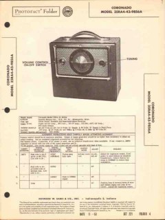 coronado model 35ra4-43-9856a am radio receiver sams photofact manual coronado model 35ra4-43-9856a am radio receiver sams photofact manual