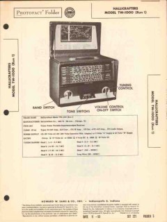 hallicrafters model tw-1000 am sw radio receiver sams photofact manual hallicrafters model tw-1000 am sw radio receiver sams photofact manual
