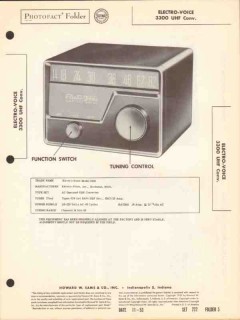 electro-voice model 3300 tv uhf converter sams photofact manual