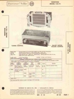 firestone model 4-b-72 6 tube am chevy car radio sams photofact manual firestone model 4-b-72 6 tube am chevy car radio sams photofact manual