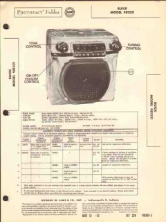 buick model 981321 7 tube am car radio receiver sams photofact manual