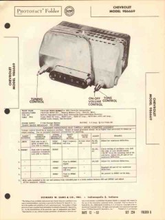 chevrolet model 986669 am car radio receiver sams photofact manual