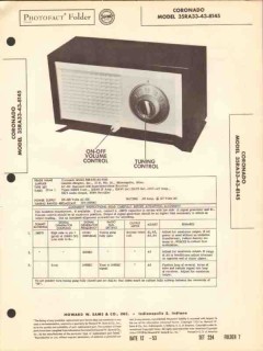 coronado model 35ra33-43-8145 am radio receiver sams photofact manual coronado model 35ra33-43-8145 am radio receiver sams photofact manual