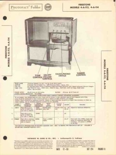 firestone model 4-a-113 4-a-114 am radio phono sams photofact manual firestone model 4-a-113 4-a-114 am radio phono sams photofact manual