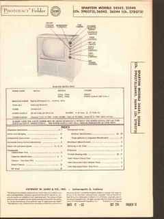 sparton model 2x542 2x554 tv television receiver sams photofact manual sparton model 2x542 2x554 tv television receiver sams photofact manual
